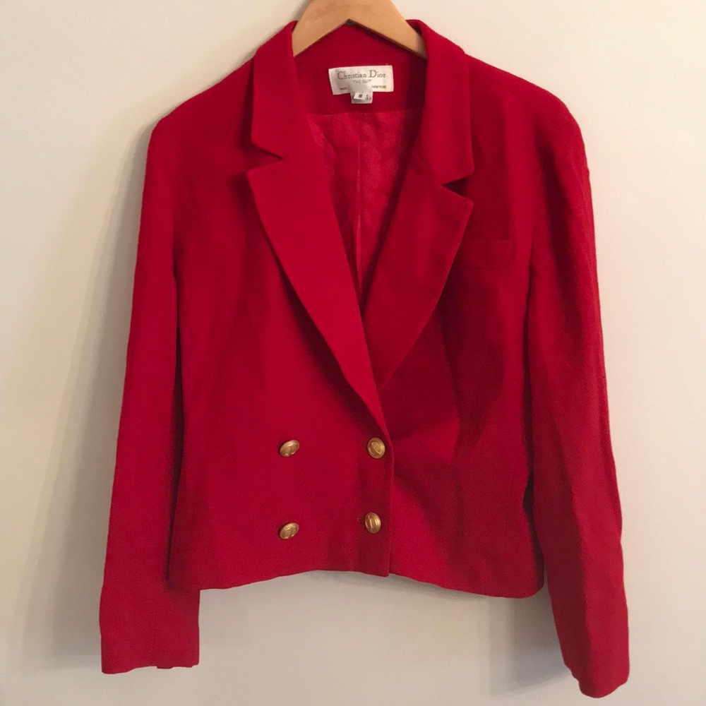 Vintage Dior red blazer